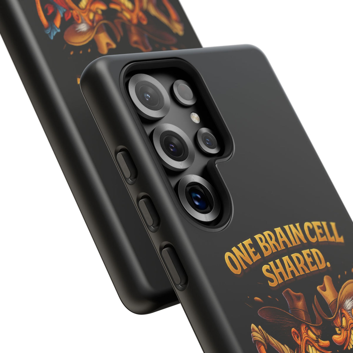 Phone Case — 'One Braincell Shared, Constantly Fighting for Custody' Funny Rivalry Cartoon