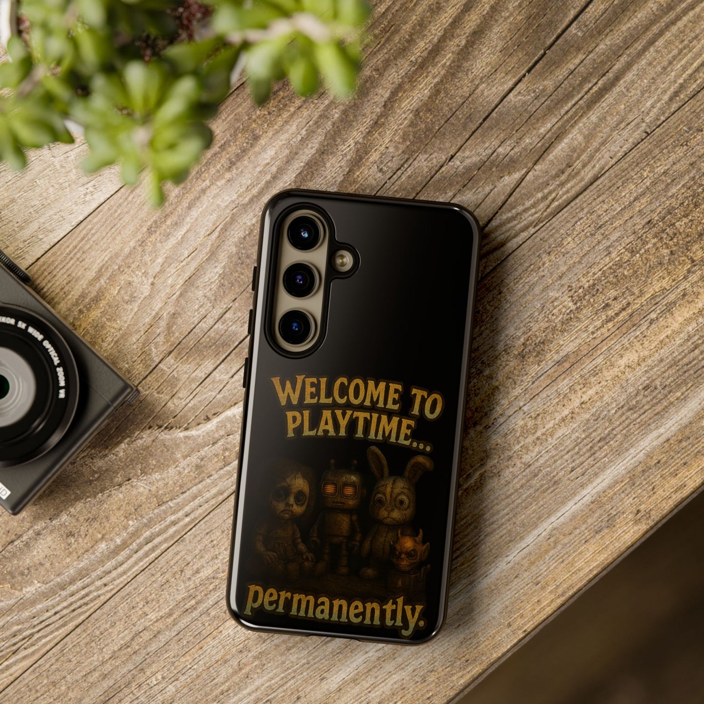 Phone Case — "Welcome to Playtime... Permanently." Horror Game Character Protective Case