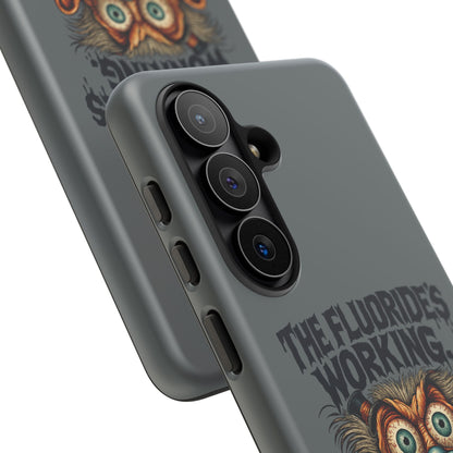 Phone Case — Retro Horror Graphic “The Fluoride’s Working” Shock Art