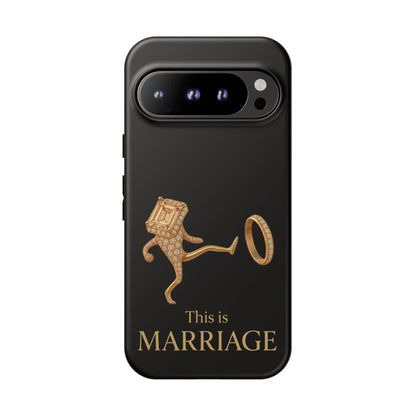 Phone Case - ‘This is Marriage’ Gold Ring Cartoon Design