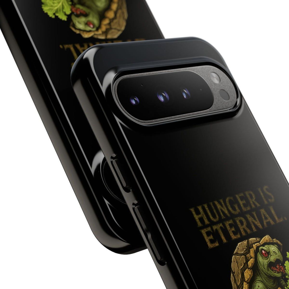 Phone Case — "Hunger Is Eternal, Your Fingers Are Optional" Turtle Monster Design