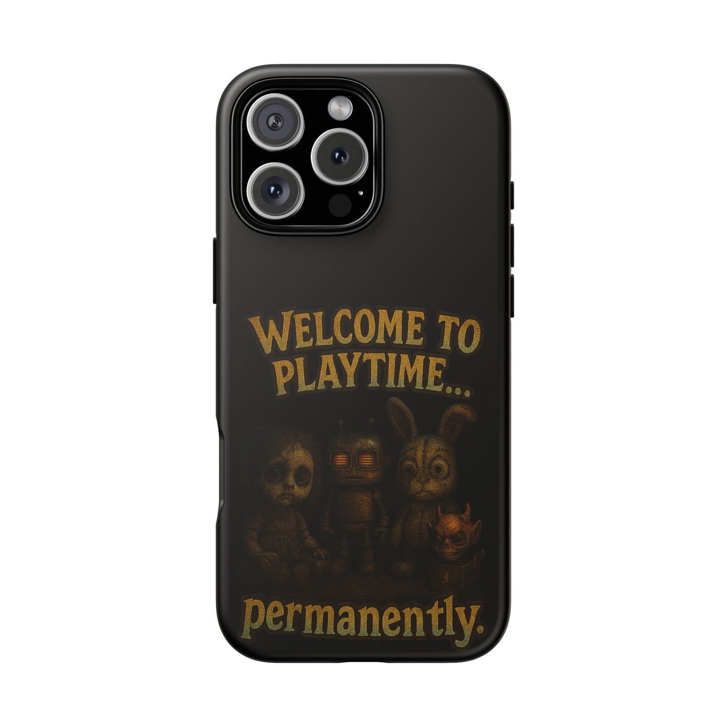 Phone Case — "Welcome to Playtime... Permanently." Horror Game Character Protective Case