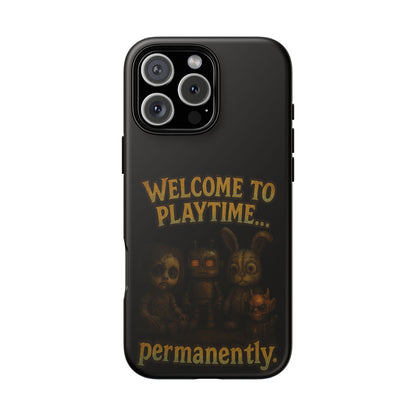 Phone Case — "Welcome to Playtime... Permanently." Horror Game Character Protective Case