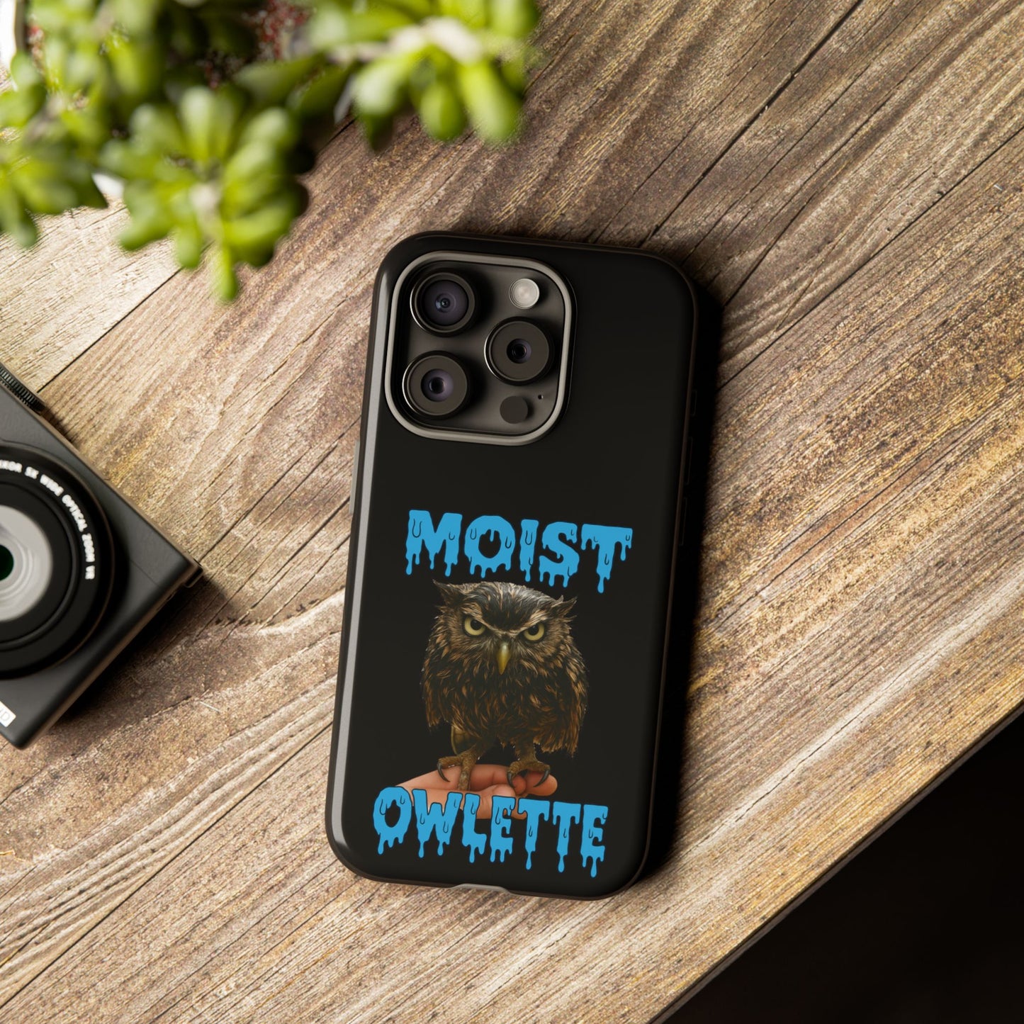 Moist Owlette Phone Case — Funny Owl Graphic Protective Case