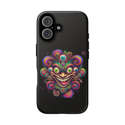 Psychedelic Jester Phone Case — Colorful Creepy Clown Tough Case
