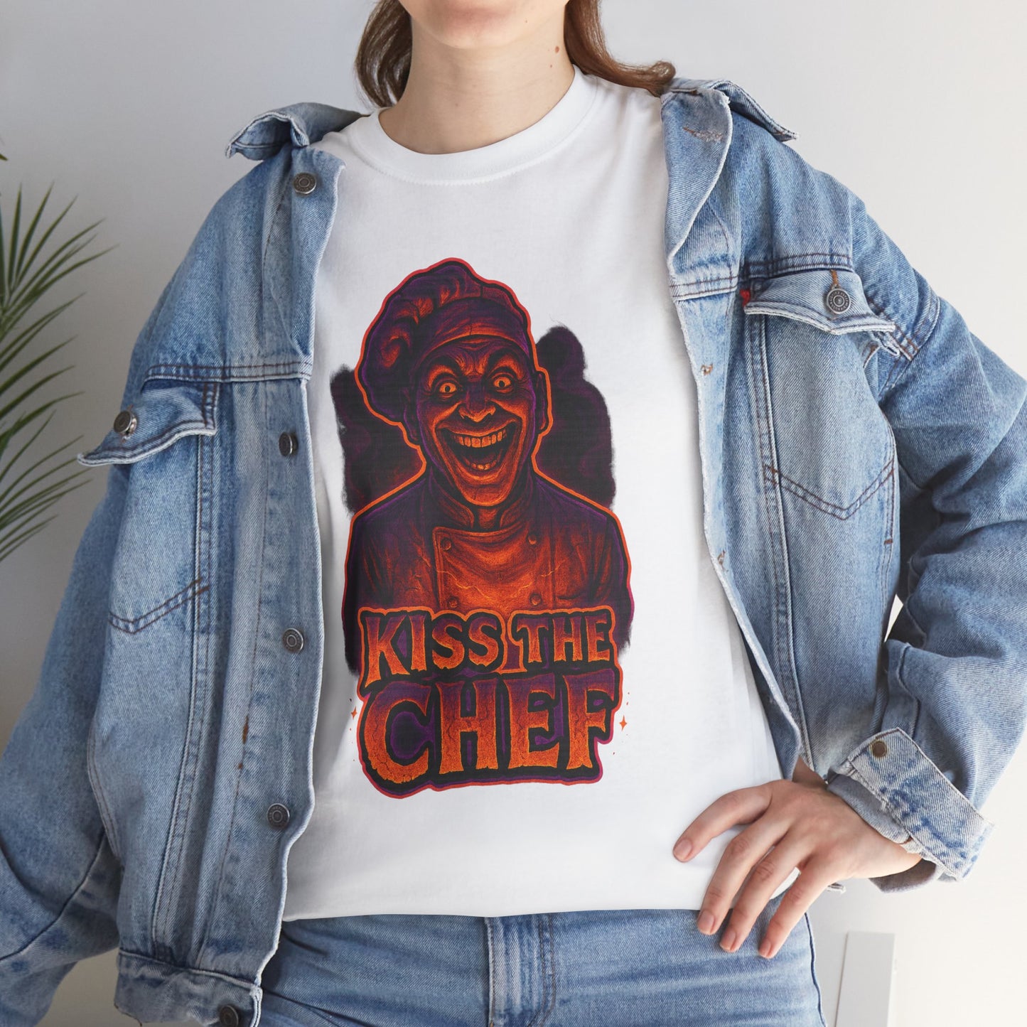 Kiss the Chef T-Shirt | Retro Neon Chef Illustration