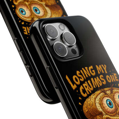 Phone Case — "Losing My Crumbs One Thought at a Time" Funny Retro Bread Illustration