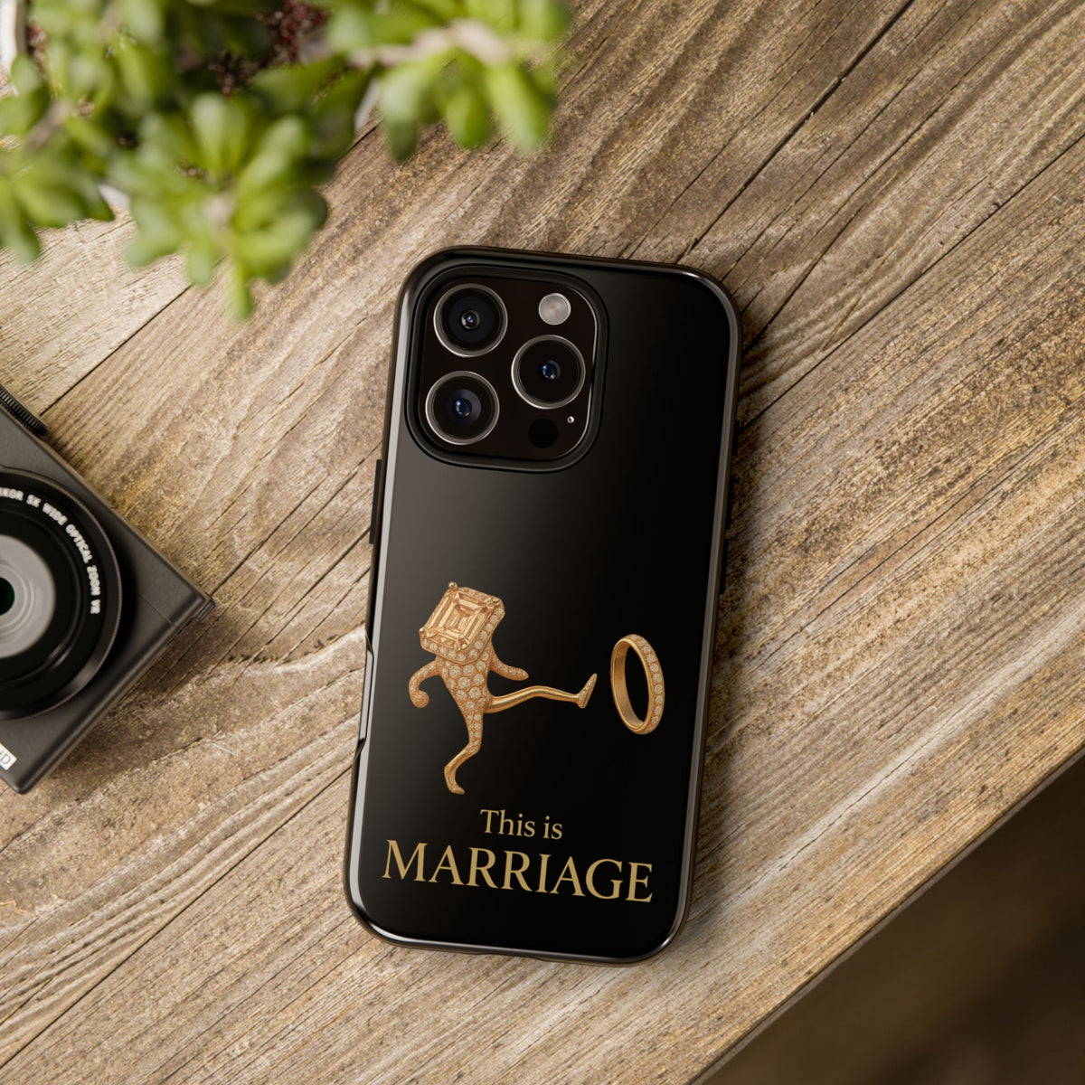 Phone Case - ‘This is Marriage’ Gold Ring Cartoon Design