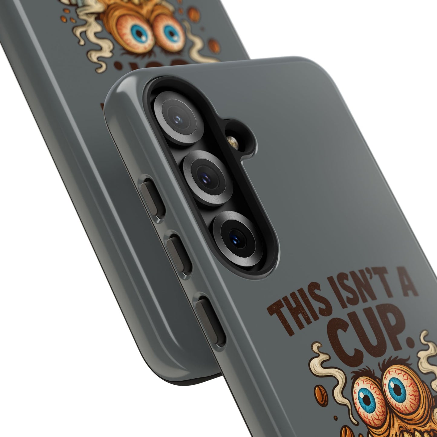 Phone Case — "This Isn't a Cup, It's a Cry for Help" Funny Coffee Monster Design
