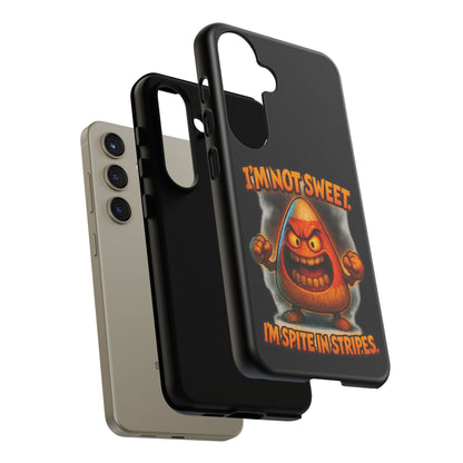 Phone Case — "I'm Not Sweet, I'm Spite in Stripes" Candy Monster Design
