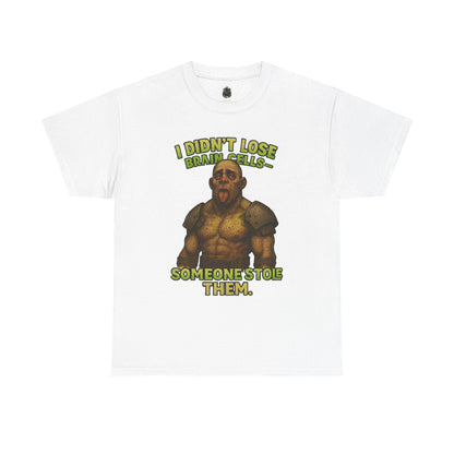 Funny Fantasy Mugling T-Shirt — “I Didn’t Lose Bracers, Someone Stole Them” Graphic Tee