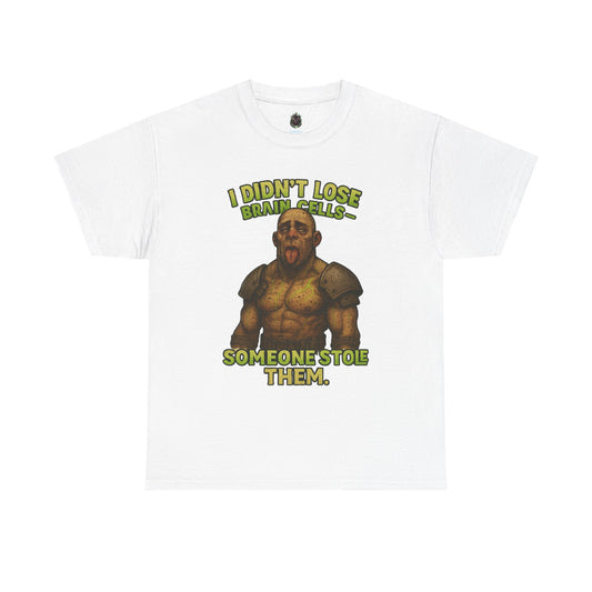 Funny Fantasy Mugling T-Shirt — “I Didn’t Lose Bracers, Someone Stole Them” Graphic Tee
