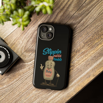 Phone Case — Retro 'Slippin Outta Trouble' Baby Bottle Design