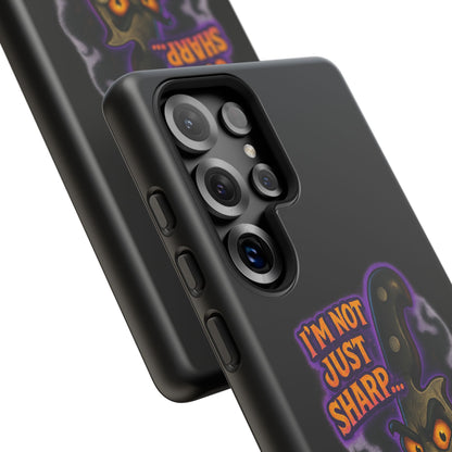 Knife Graphic Phone Case — "I'm Not Just Sharp... I'm Psycho-Sharp" Horror Phone Cover