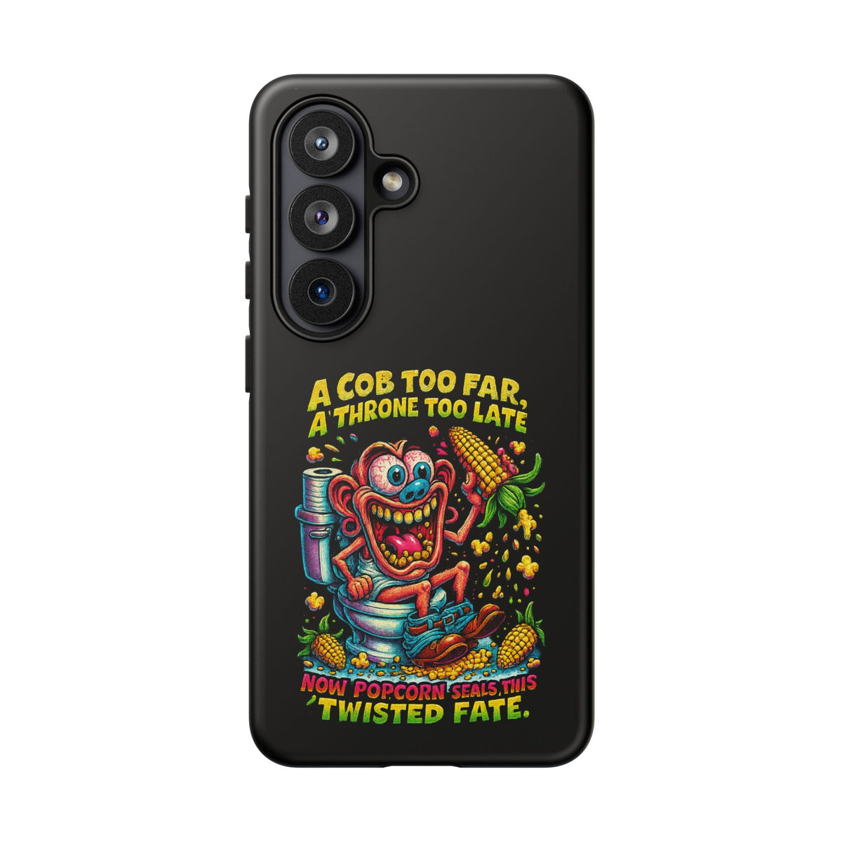 Phone Case — "A Cob Too Far" Popcorn Horror Design