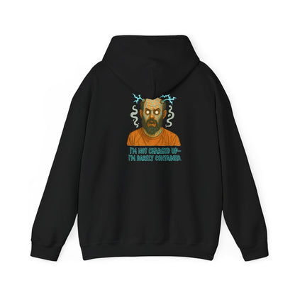 Hoodie — "I’m Not Charged Up, I’m Barely Contained" Electric Zombie Graphic Hoodie
