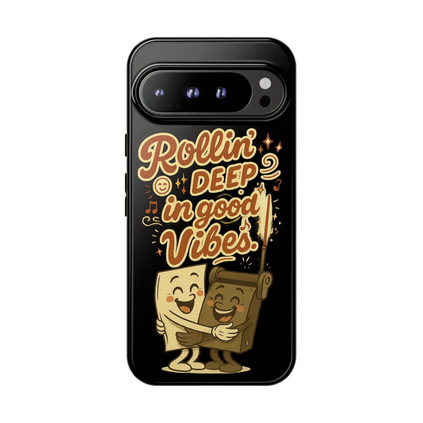 Phone Case — "Rollin' Deep in Good Vibes" Cartoon Retro Design