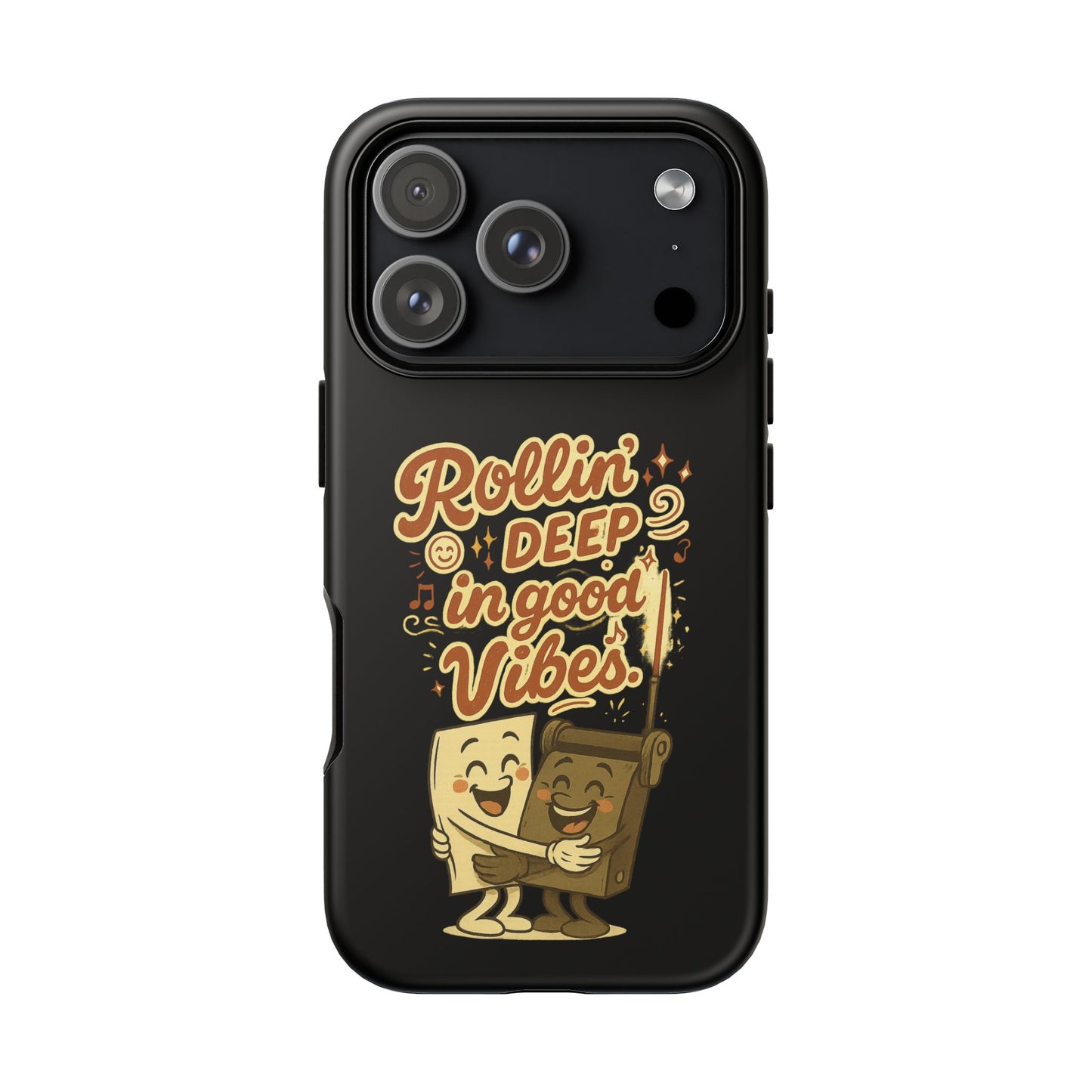 Phone Case — "Rollin' Deep in Good Vibes" Cartoon Retro Design
