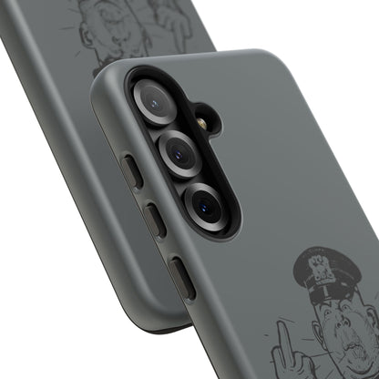 Vintage Cop Middle Finger Phone Case — Edgy Retro iPhone Protective Cover