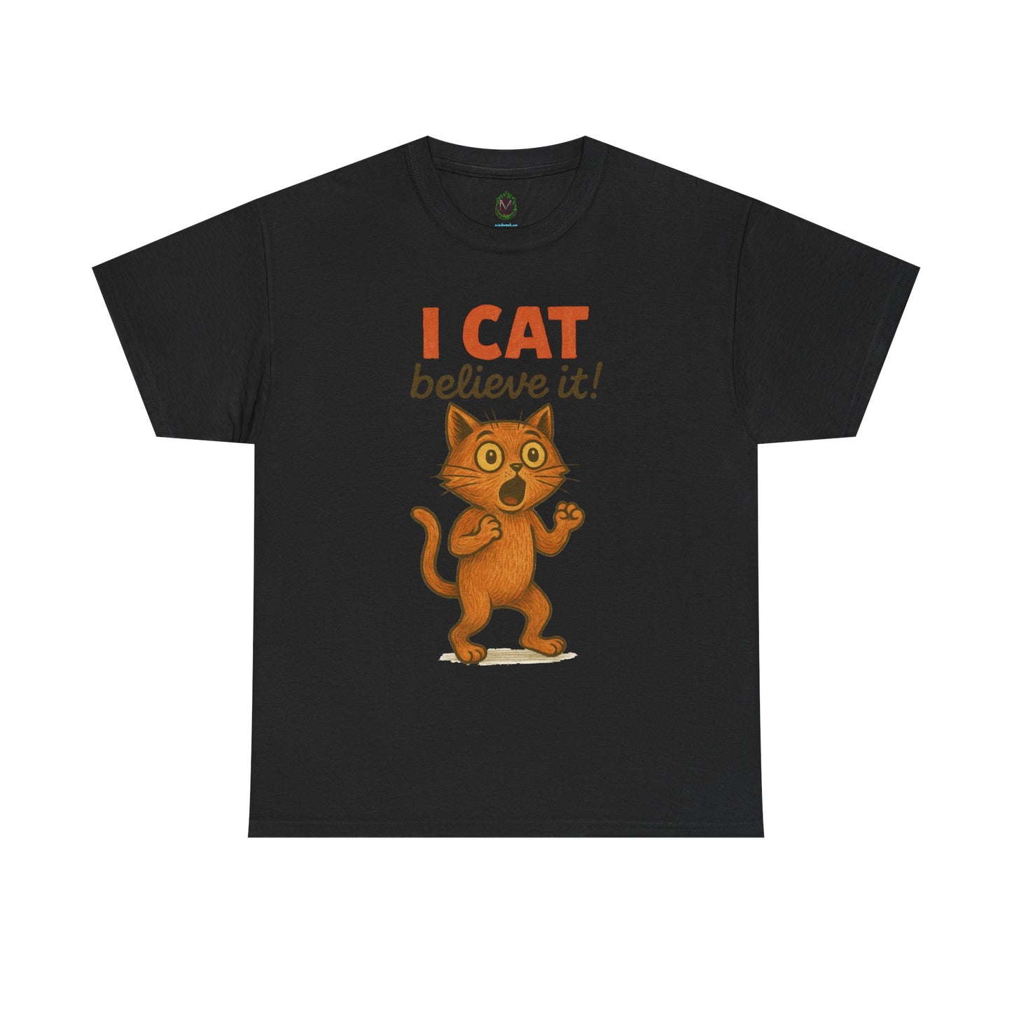 I CAT Believe It! – Funny Cartoon Cat Pun T-Shirt