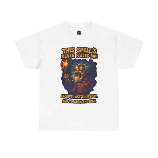 This Spell's Never Failed Me Wizard Tee | Funny Magic Illustration