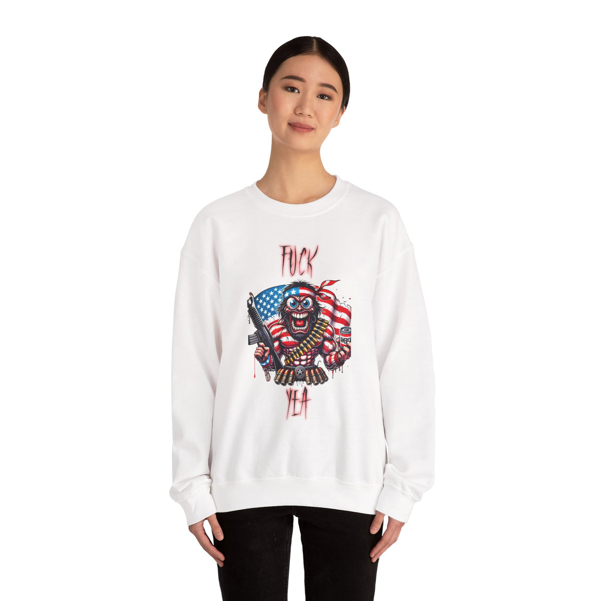 Patriotic Savage "F*** Yea" Crewneck
