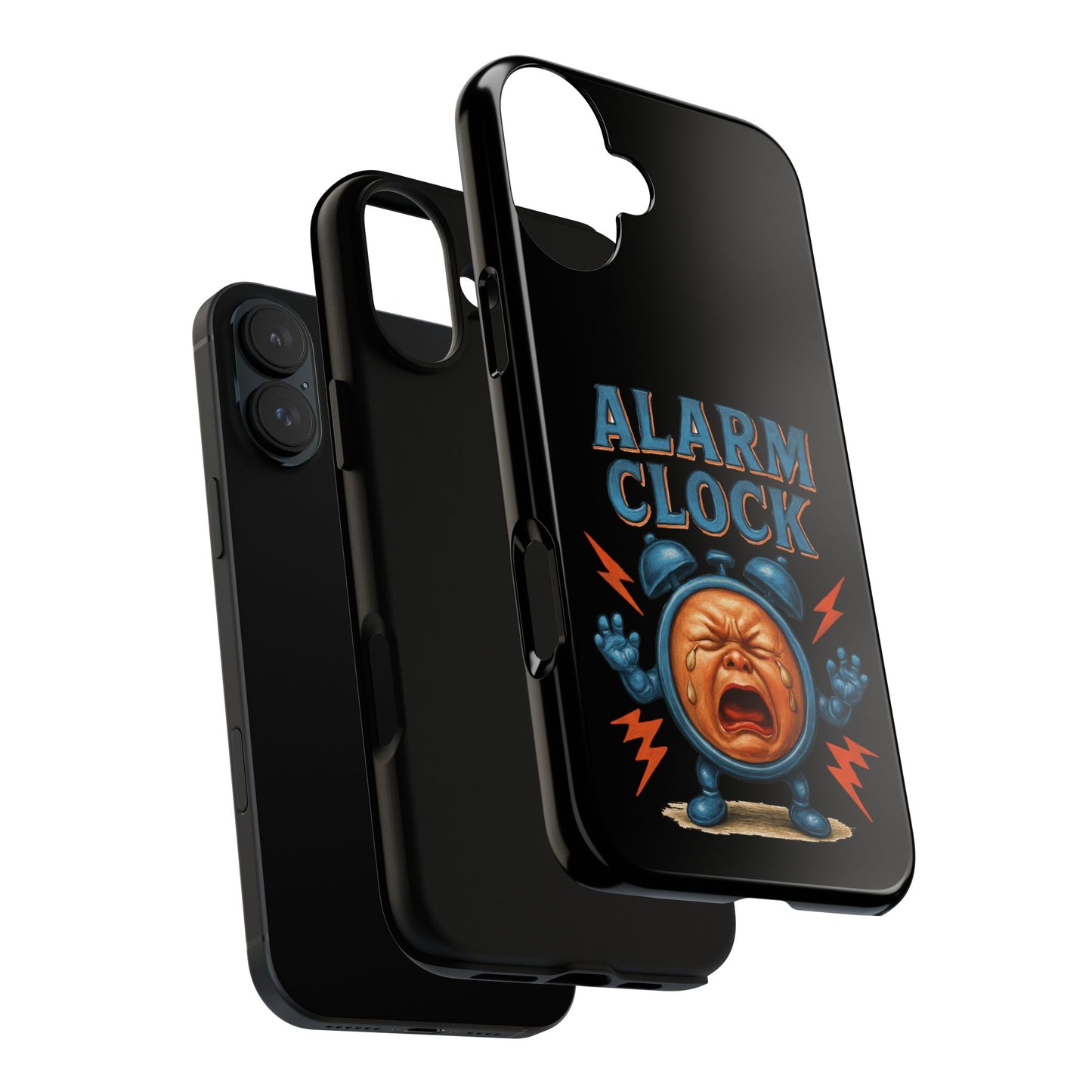 Phone Case — "Alarm Clock" Retro Screaming Clock Protective Cover