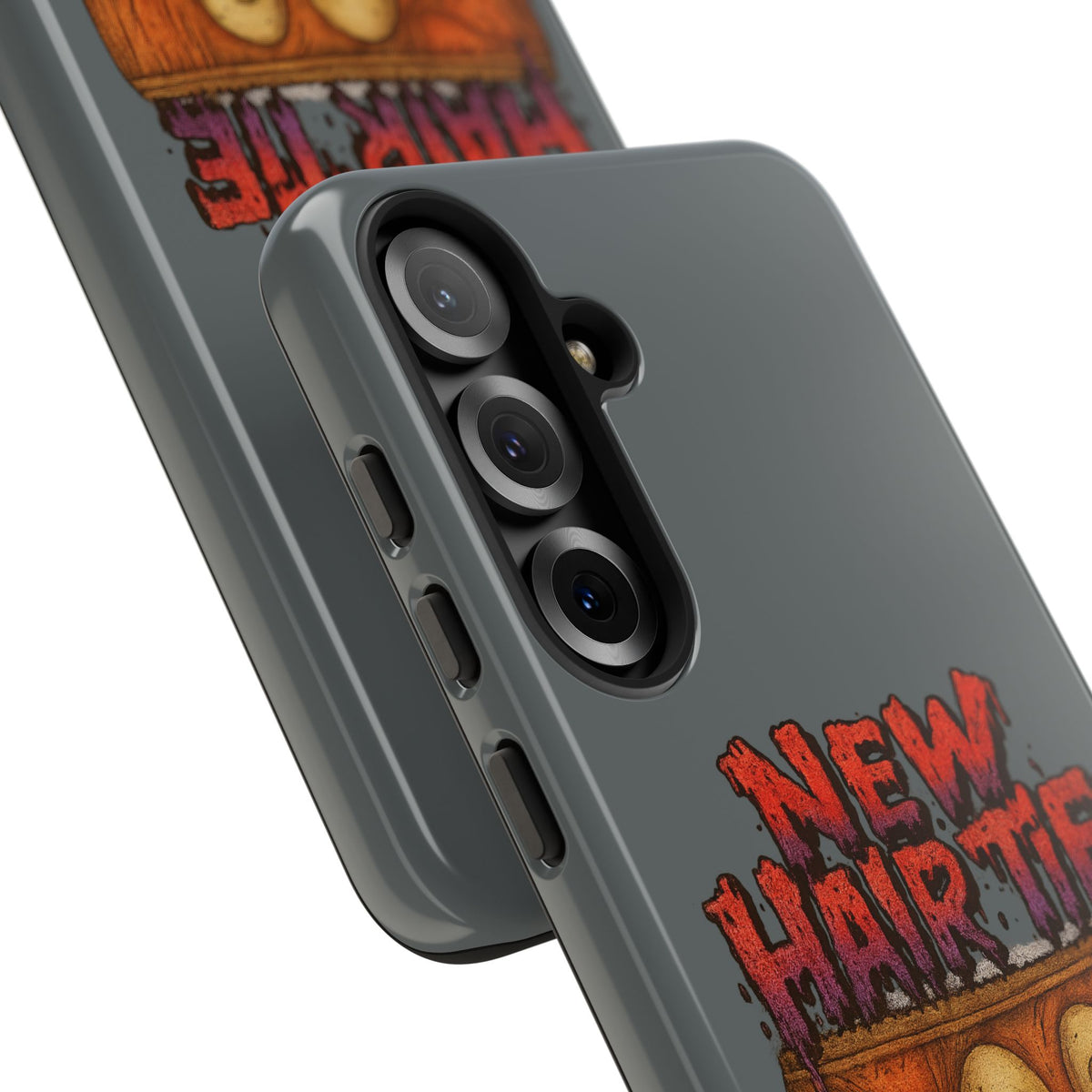 Phone Case — 'New Hairte' Funny Grinning Tongue-Out Monster Design