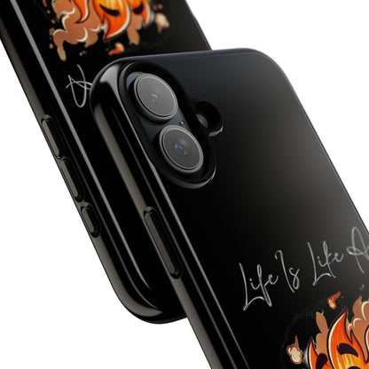 Cute Flaming Dumpster Phone Case — "Life Is Lit" Funny Burnout Phone Cover