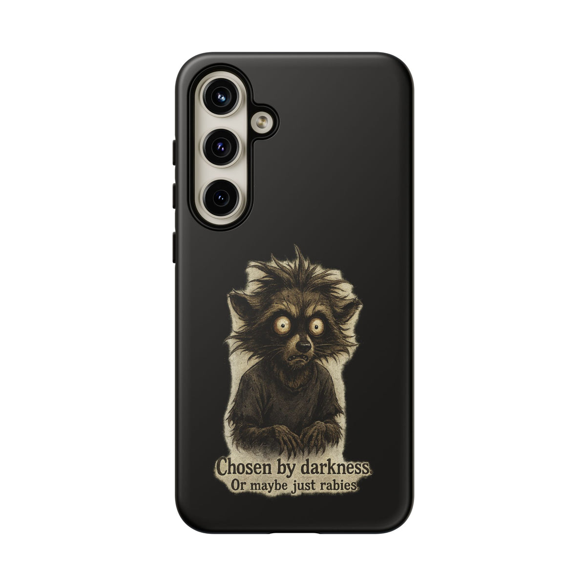Phone Case — "Chosen by Darkness (Or Maybe Just Rabies)" Cute Creepy Lemur Design