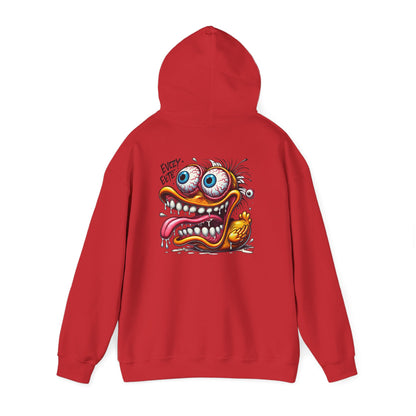 Crazy Cartoon Monster Hoodie - "Every Bite" Retro Hot Rod Art Pullover