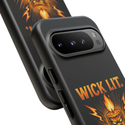 Phone Case — "Wick Lit. Patience Gone." Funny Angry Candle Protective Case