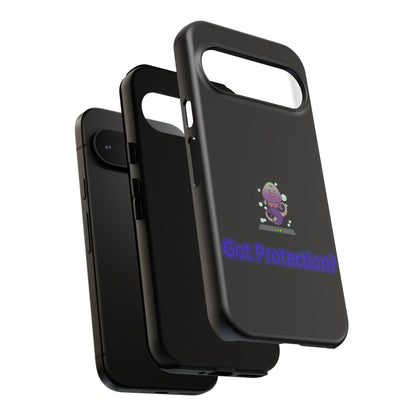 Phone Case — 'Got Protection?' Cute Purple Alien Anti-Shock Protective Cover