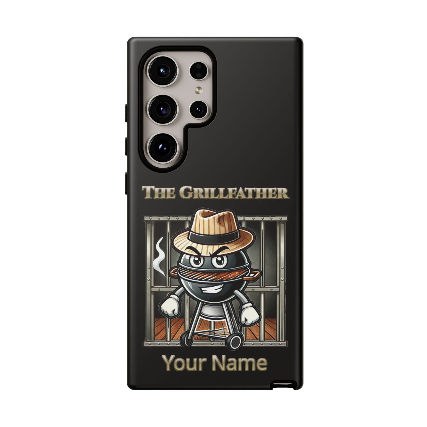 Grillfather Personalized Phone Case — Funny BBQ Smoker Design