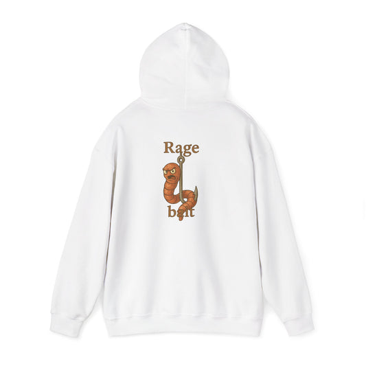 Rage Bait Hoodie — Funny Worm Graphic Hooded Sweatshirt