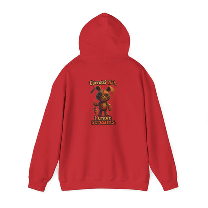 Voodoo Bunny "I Crave Screams" Horror Hoodie