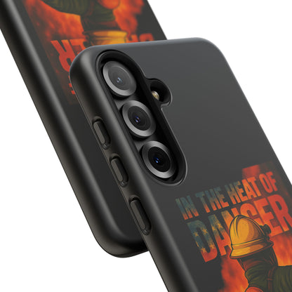 Firefighter Phone Case — "In the Heat of Danger We Hold the Line" Tough Protective Case