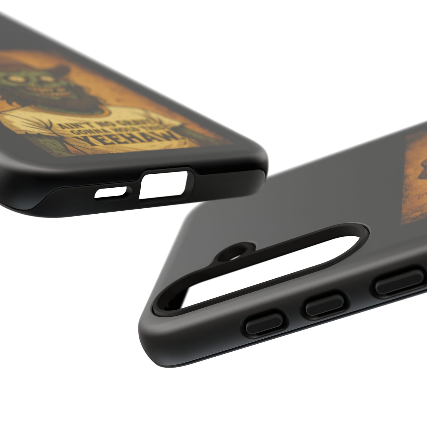 Zombie Cowboy Phone Case — "Ain't No Grave Gonna Hold This Yeehaw" Protective iPhone Cover