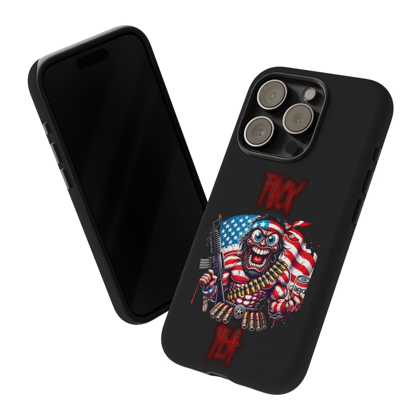 Phone Case — American Flag Skull Soldier Design (Tough Cases)