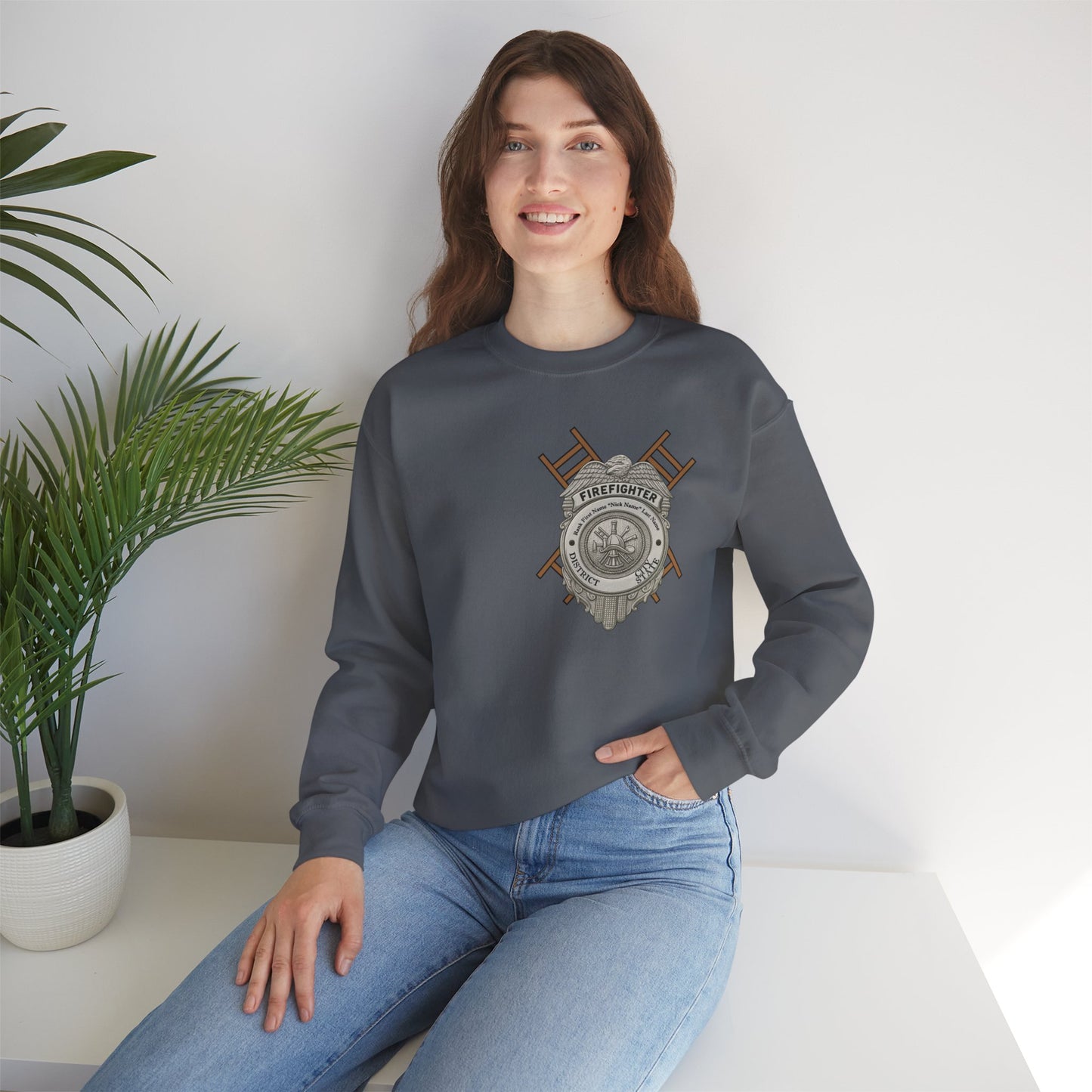 Courage Under Fire Strength in the Smoke Crewneck Sweatshirt