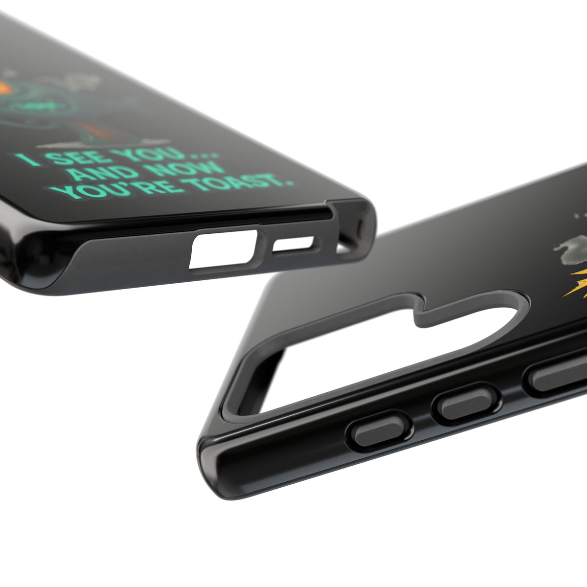 Phone Case — Cute Zombie Blaster Design with "I See You... And Now You're Toast"