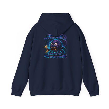 Skull Mage Hoodie — “Silence I’m Mid-Incantation and Mid-Irrelevance!” Graphic Pullover