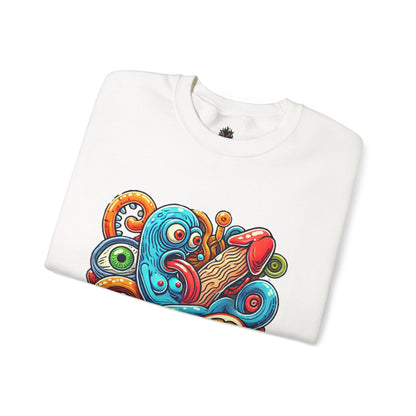 Psychedelic Tentacle Citrus Crewneck Sweatshirt