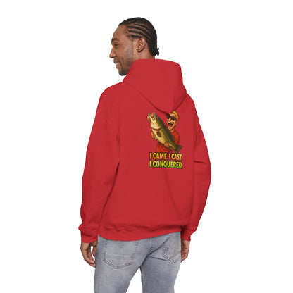 Fishing Hoodie – I Came, I Cast, I Conquered Graphic Pullover