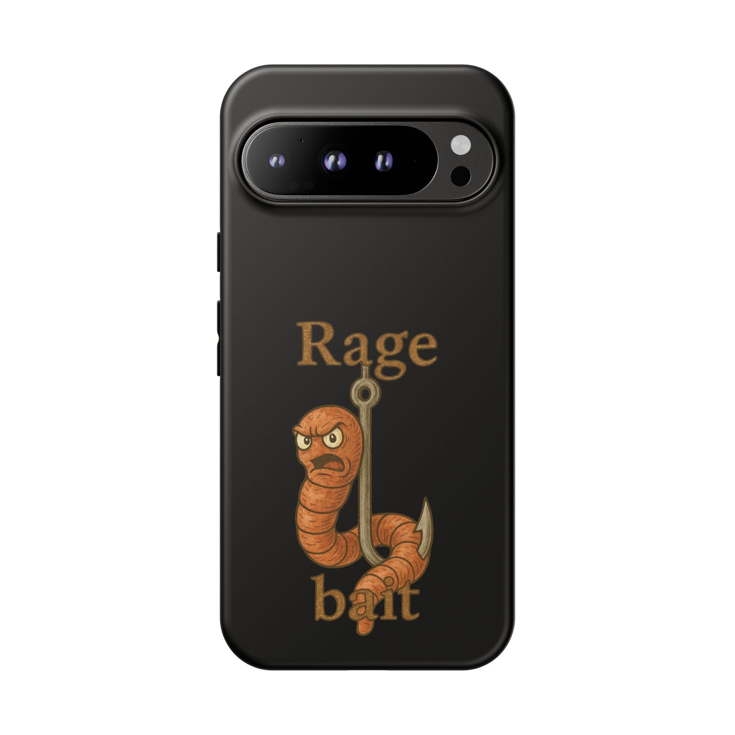 Phone Case — "Rage Bait" Angry Worm Fishing Design