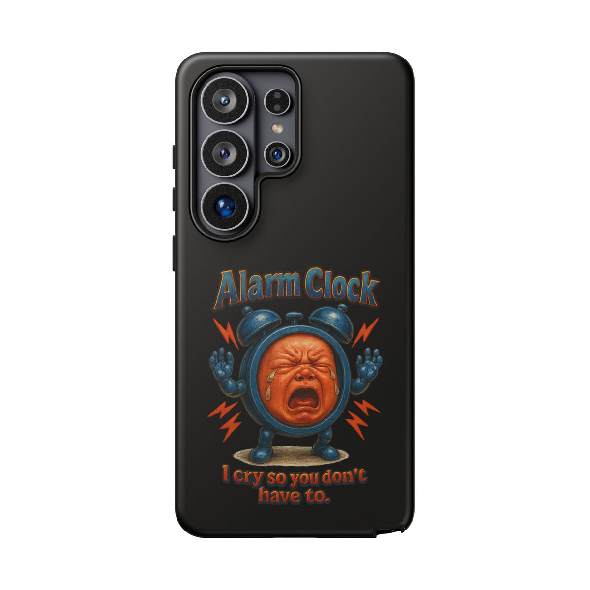 Phone Case — "Alarm Clock: I Cry So You Don't Have To" Funny Retro Baby Alarm Design