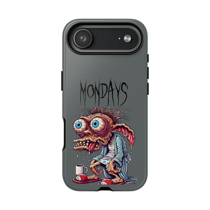 Mondays Zombie Character Phone Case – Funny Groggy Coffee Phone Cover