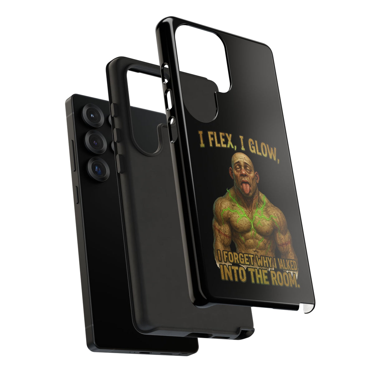 Phone Case — I Flex, I Glow Funny Muscular Guy Phone Cover