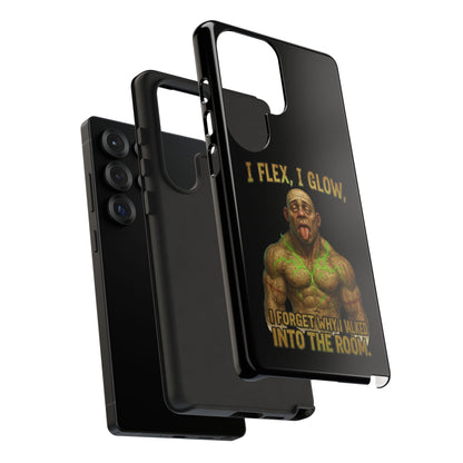 Phone Case — I Flex, I Glow Funny Muscular Guy Phone Cover