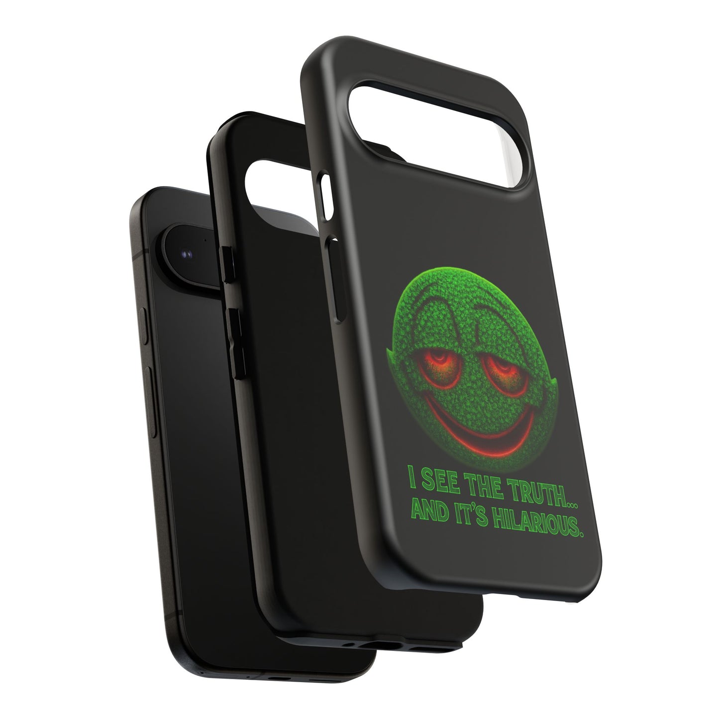 Phone Case — Green Smiley 'I See The Truth... And It's Hilarious' Protective Cover
